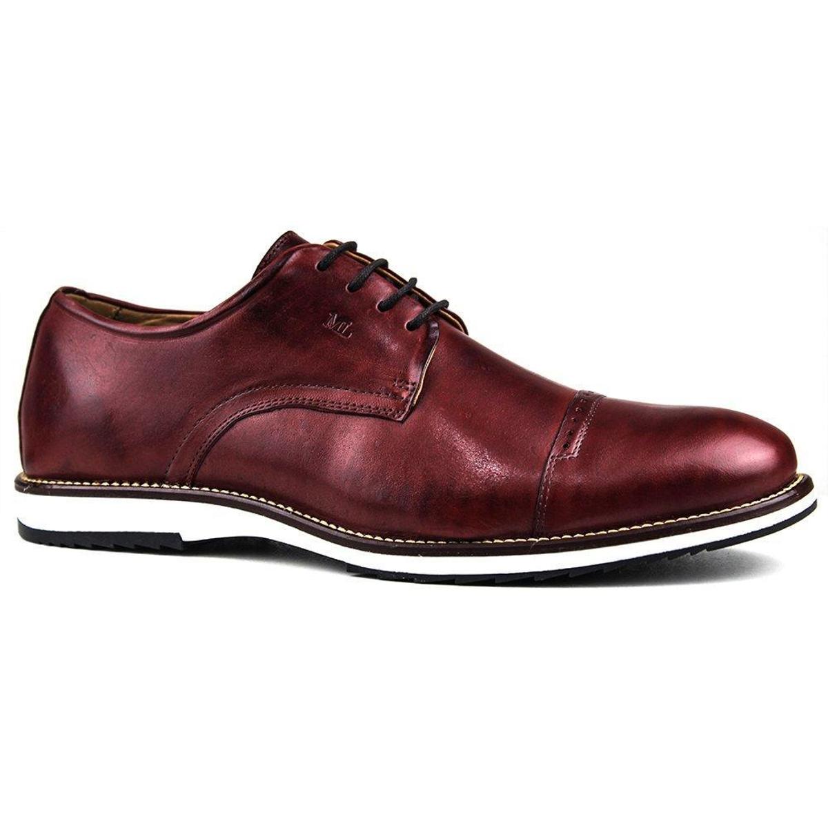 Sapato Casual Brogue Premium Comfort Social Couro - Vermelho | Netshoes