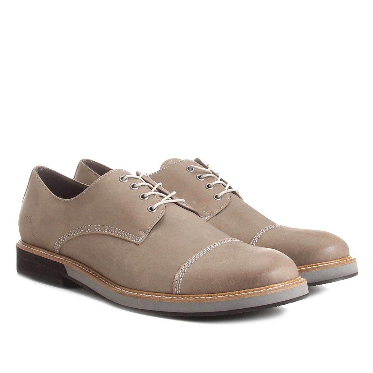 Sapato Casual Couro Reserva Rick - Cinza Claro | Netshoes