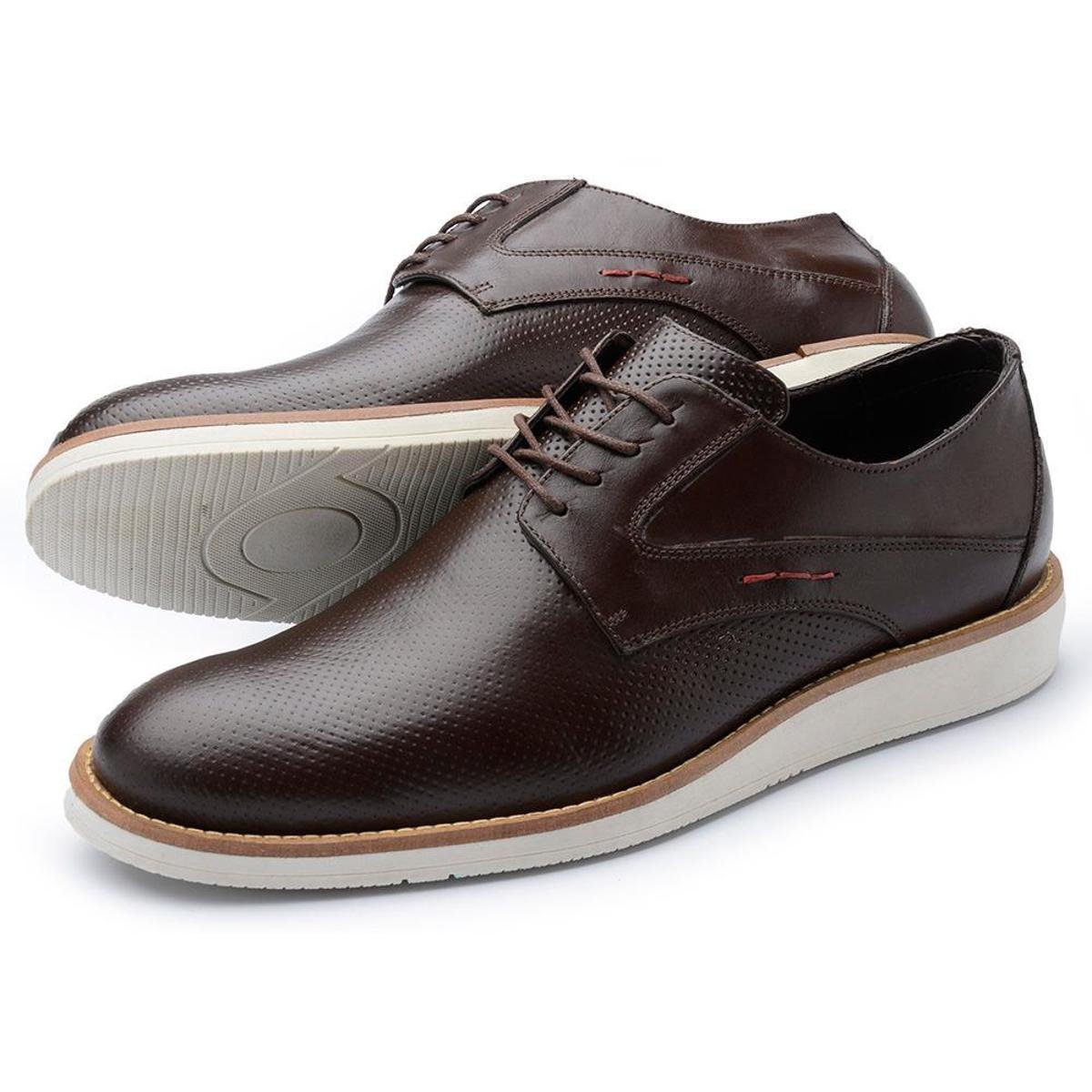 Sapato Casual Dia A Dia Couro Stefanello Alepo - Café | Netshoes