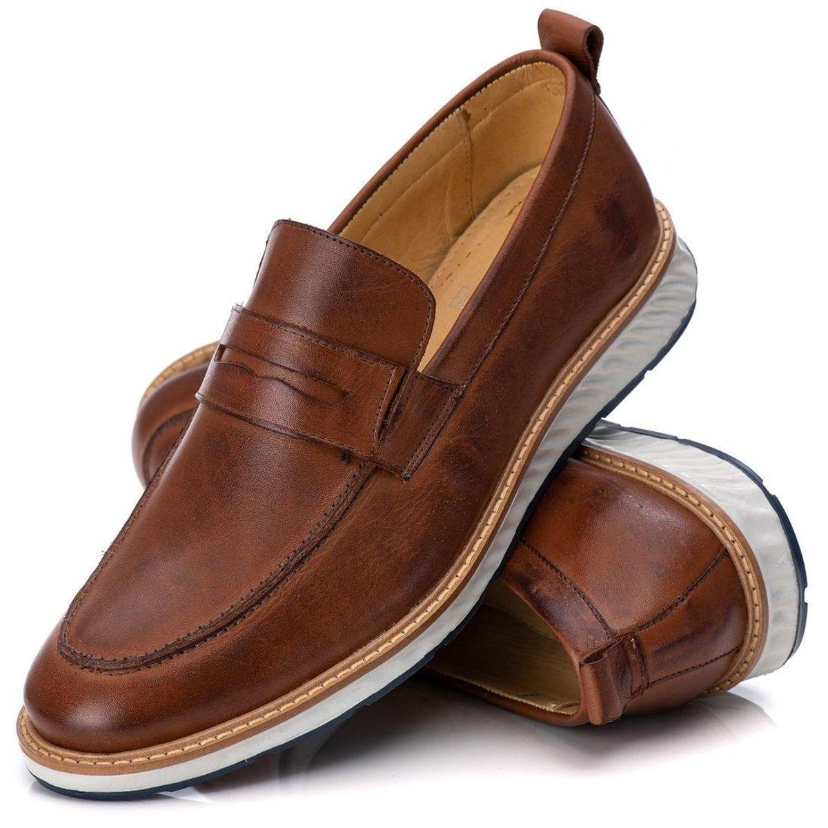 Sapato Casual Masculino Iate Slip On Loafer Elite Couro Premium Menor preço em Sapato Casual Masculino Iate Slip On Loafer Elite Couro Premium