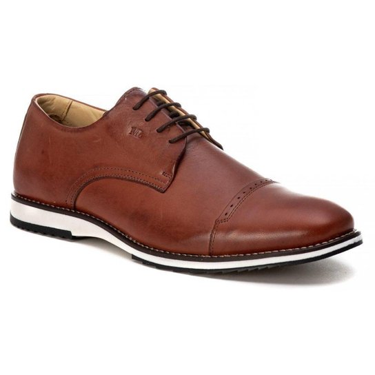 Sapato Casual Mr.Light Brogue Masculino - Marrom Menor preço em Sapato Casual Mr.Light Brogue Masculino - Marrom