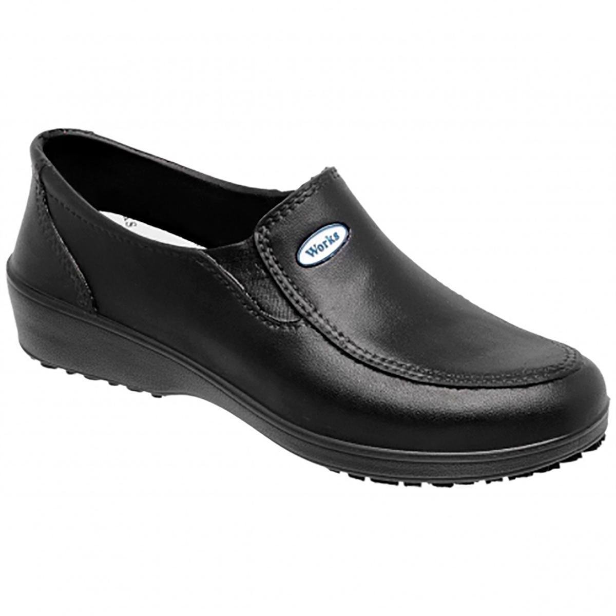 Sapato Casual Profissional SoftWorks Antiderrapante - Preto | Netshoes