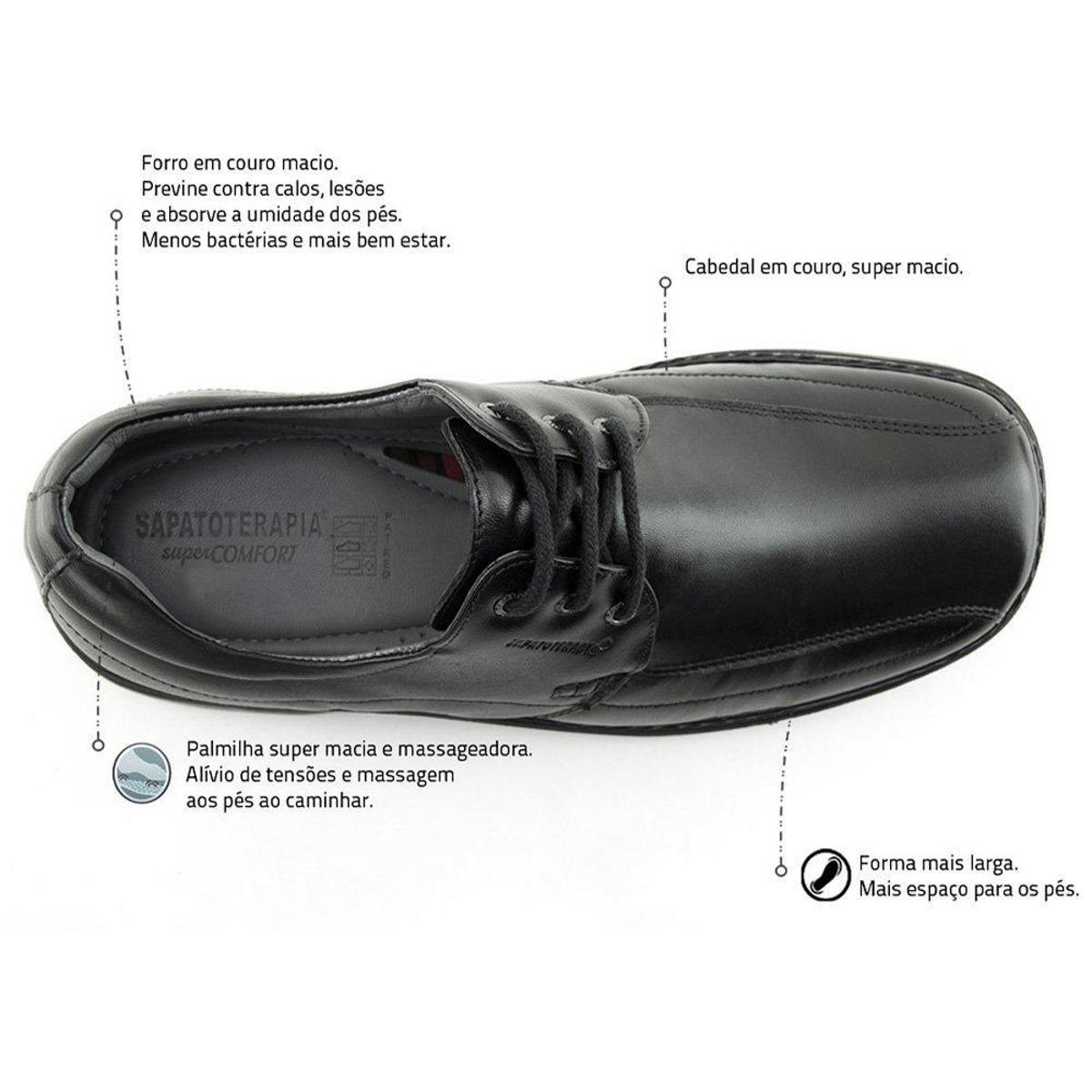 Sapato Casual Tamanho Grande Tradicional Sapatoterapia Preto - Preto |  Netshoes
