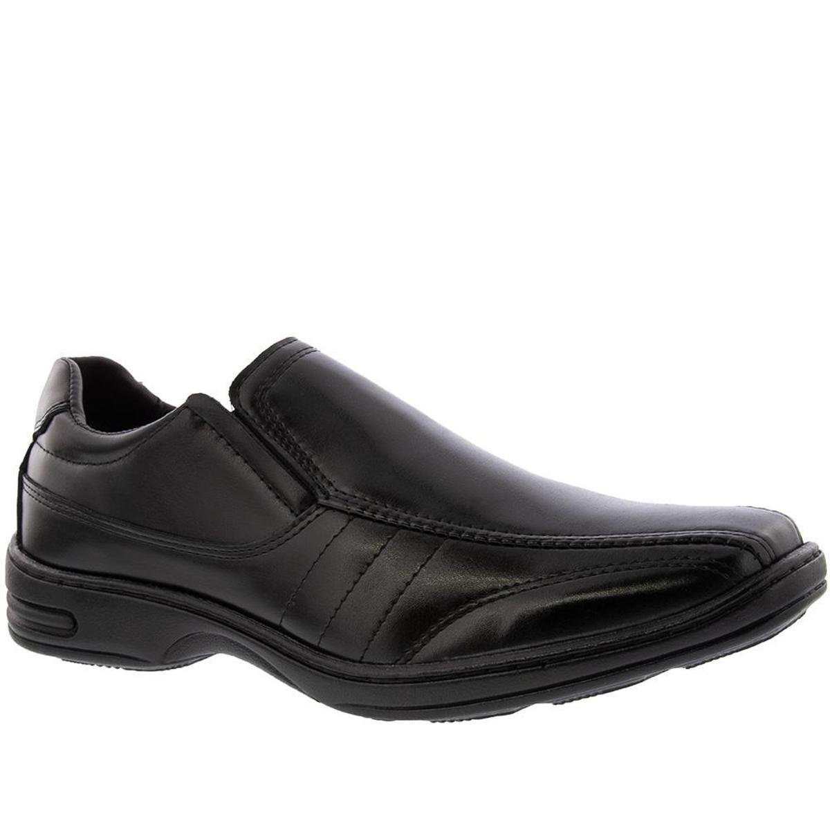 Sapato Casual Valença Confot Pespontos Preto - 48 - Preto | Netshoes