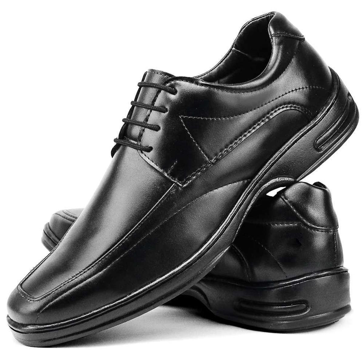 Sapato Conforto Social SapatoFran Masculino - Preto | Netshoes