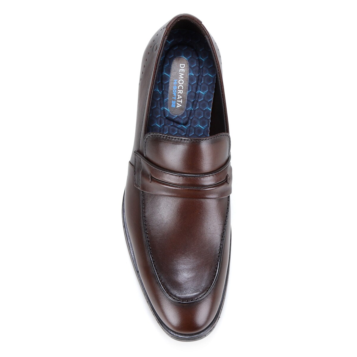 Sapato Couro Democrata Smart Comfort Madison Hi-Soft Masculino - Marrom  Escuro | Netshoes