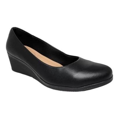 Sapato Feminino Anabela Usaflex Ortopedico - Preto | Netshoes