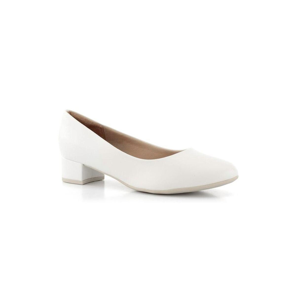 Sapato Feminino Piccadilly S/ Baixo Conforto 140110 Branco - Branco |  Netshoes