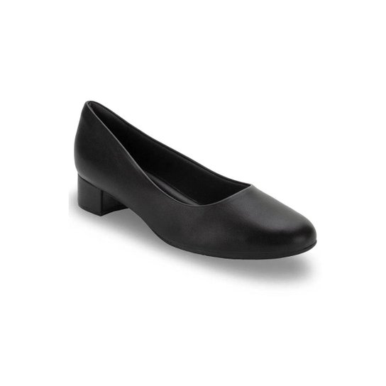 Sapato Feminino Piccadilly Salto Baixo Conforto 140110 - Preto Menor preço em Sapato Feminino Piccadilly Salto Baixo Conforto 140110 - Preto