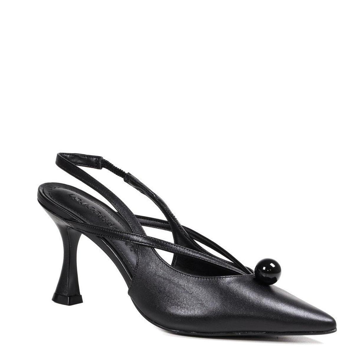 Sapato Feminino Slingback Loucos E Santos Salto Taça - Preto | Netshoes