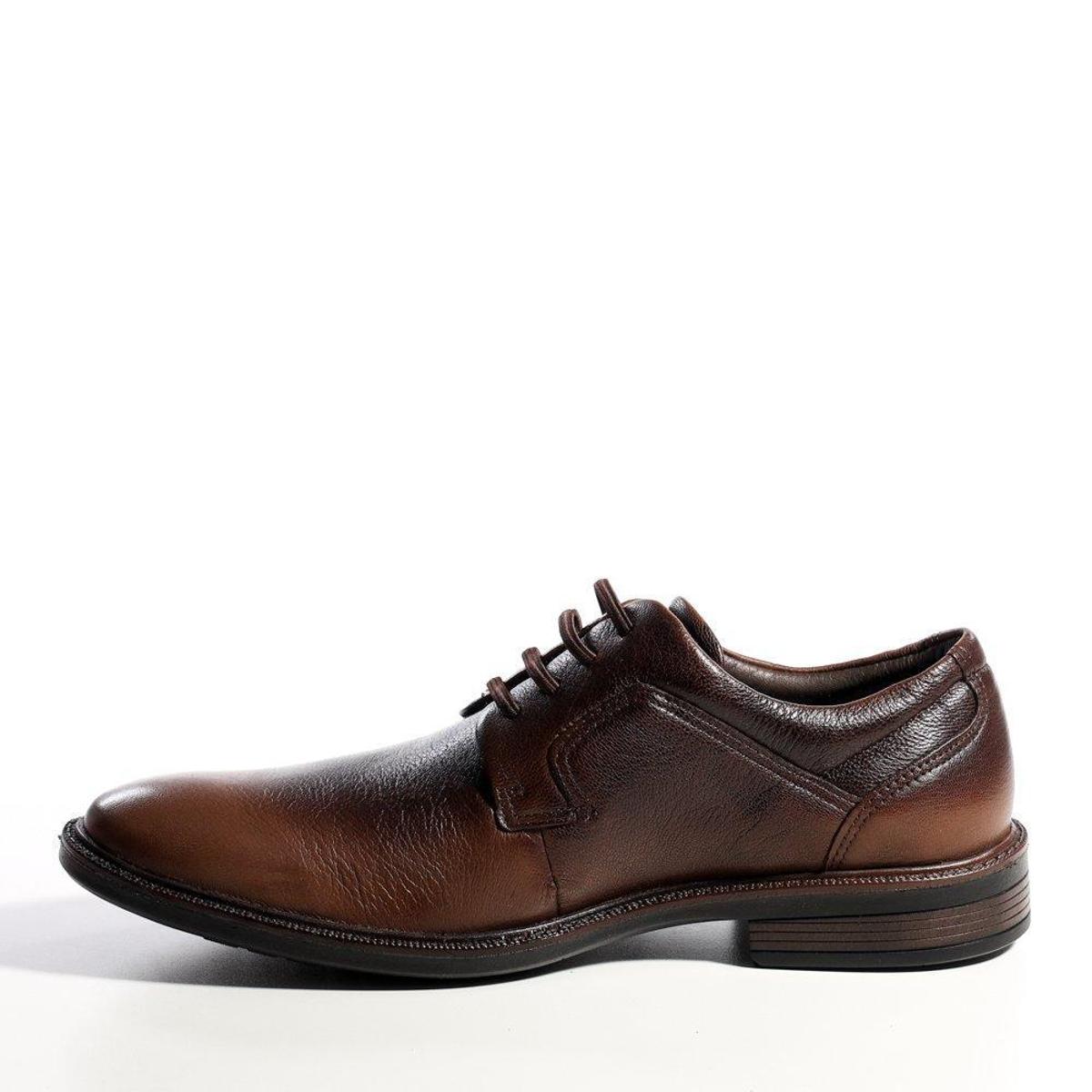 Sapato Ferracini Casual Clear em Couro Natural - Marrom | Netshoes