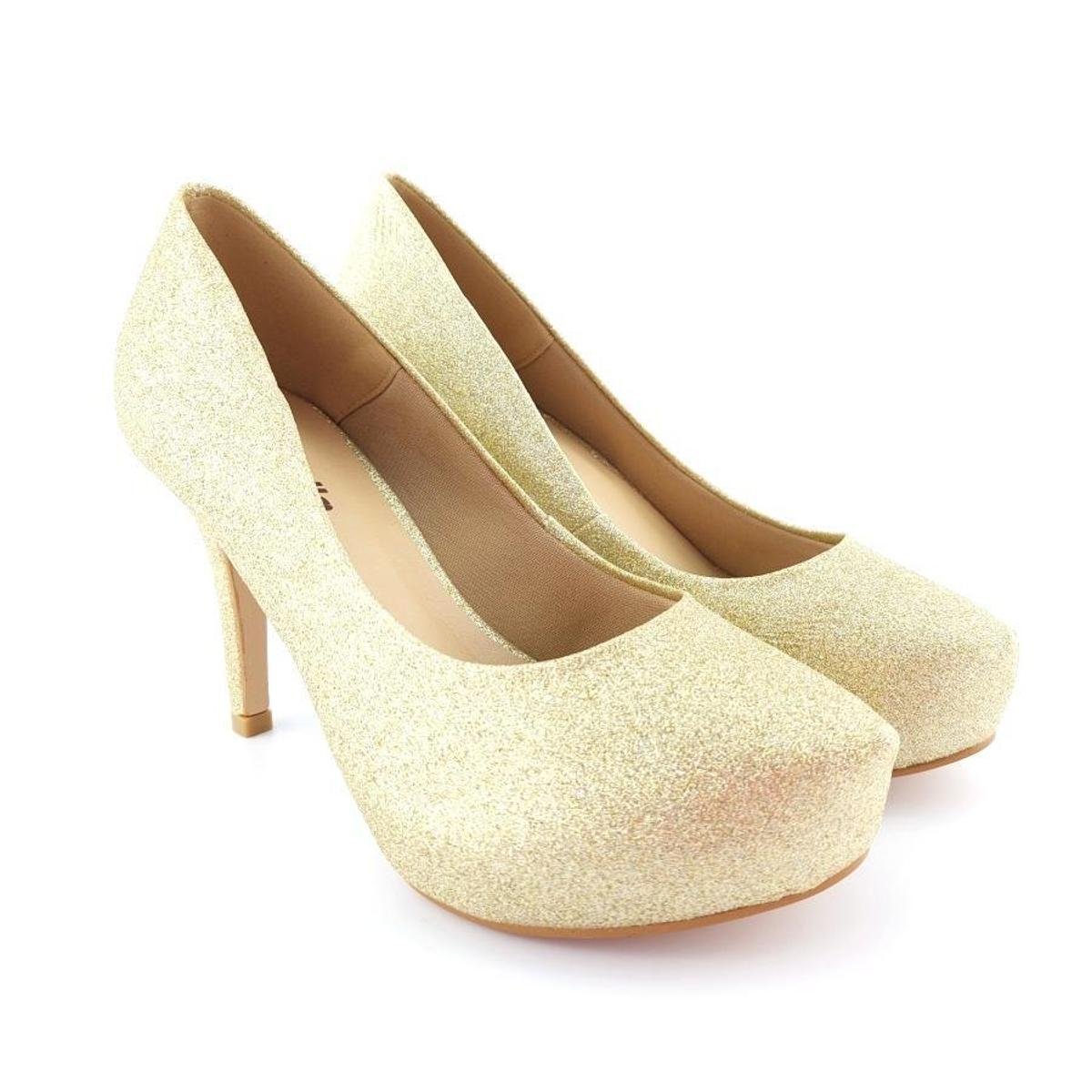 SAPATO FESTA 1210027 OURO LIGHT - Dourado | Netshoes