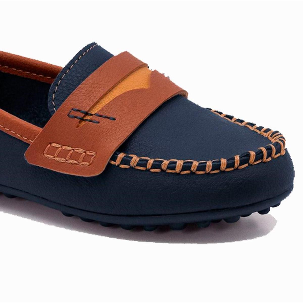 Sapato Infantil Mocassim Curumim Marinho Klin - Azul | Netshoes
