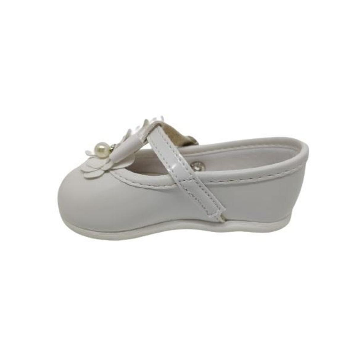Sapato Infantil Pimpolho Flor Feminino - Branco | Netshoes