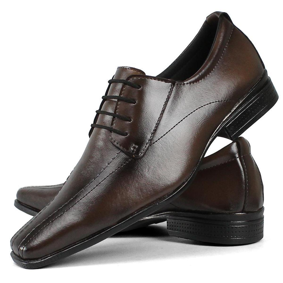 Sapato Masculino Social Com Cadarço - Marrom | Netshoes