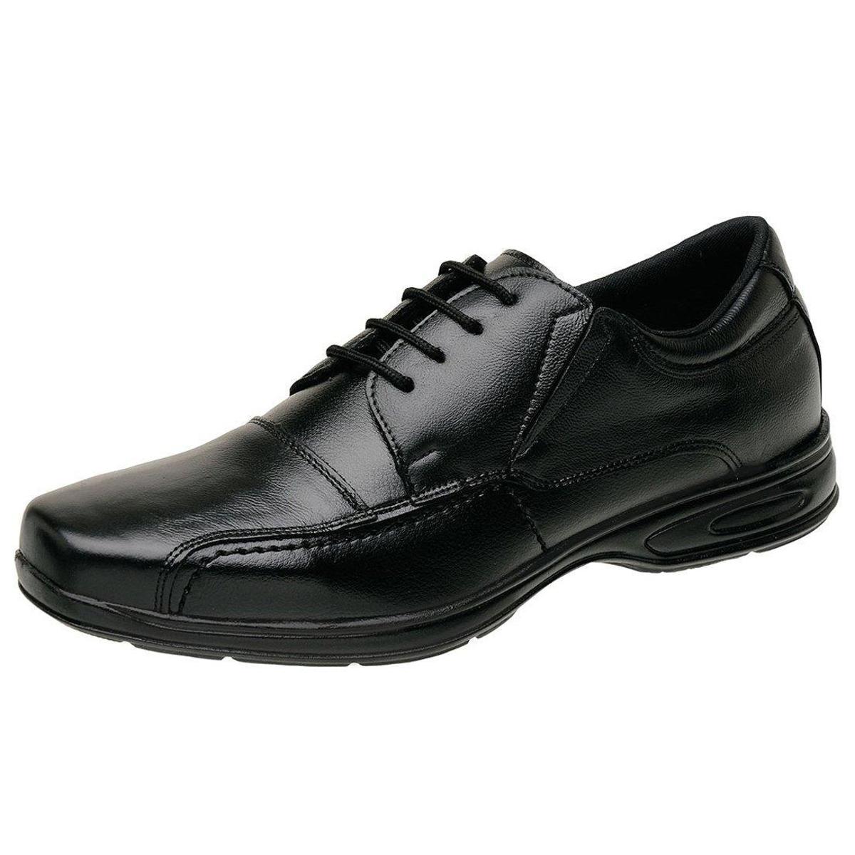 Sapato Masculino Social Conforto Tradicional Couro - Preto | Netshoes
