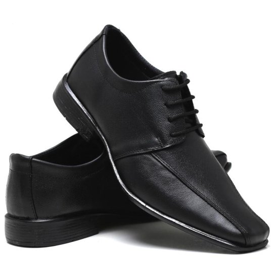 Sapato Masculino Social Couro Com Cardaço - Preto Menor preço em Sapato Masculino Social Couro Com Cardaço - Preto