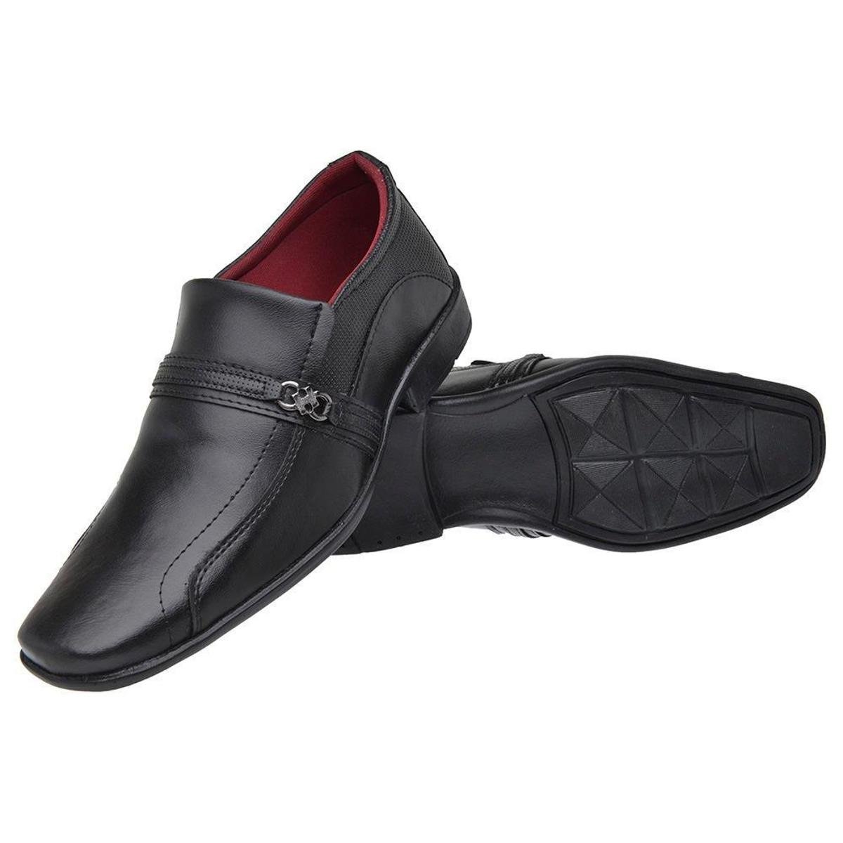 Sapato Masculino Social Design Liso - Preto | Netshoes