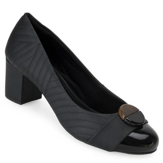 Sapato Matelassê Sense Flex AN20-0947 - Preto