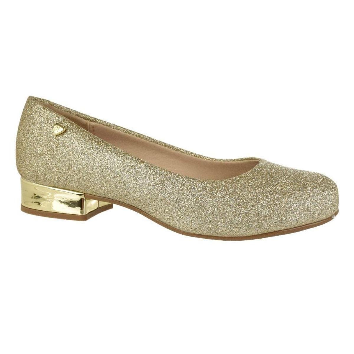 Sapato Menina Molekinha Glitter Dourado 29 - Dourado | Netshoes