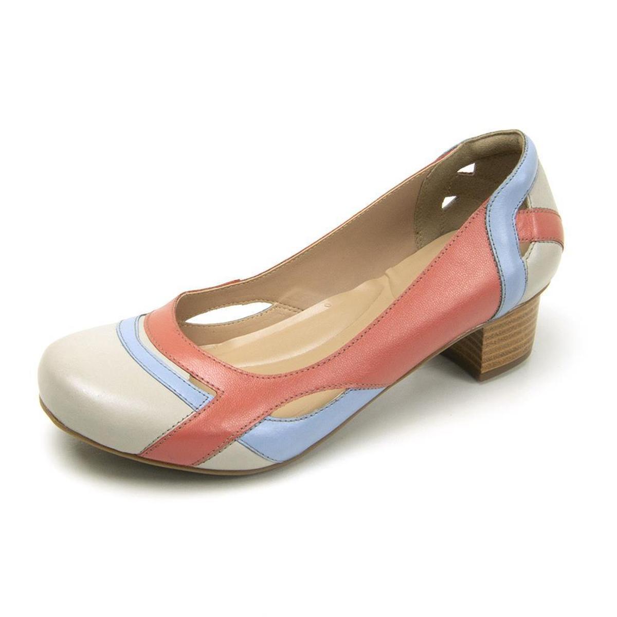 sapato feminino vermelho salto baixo