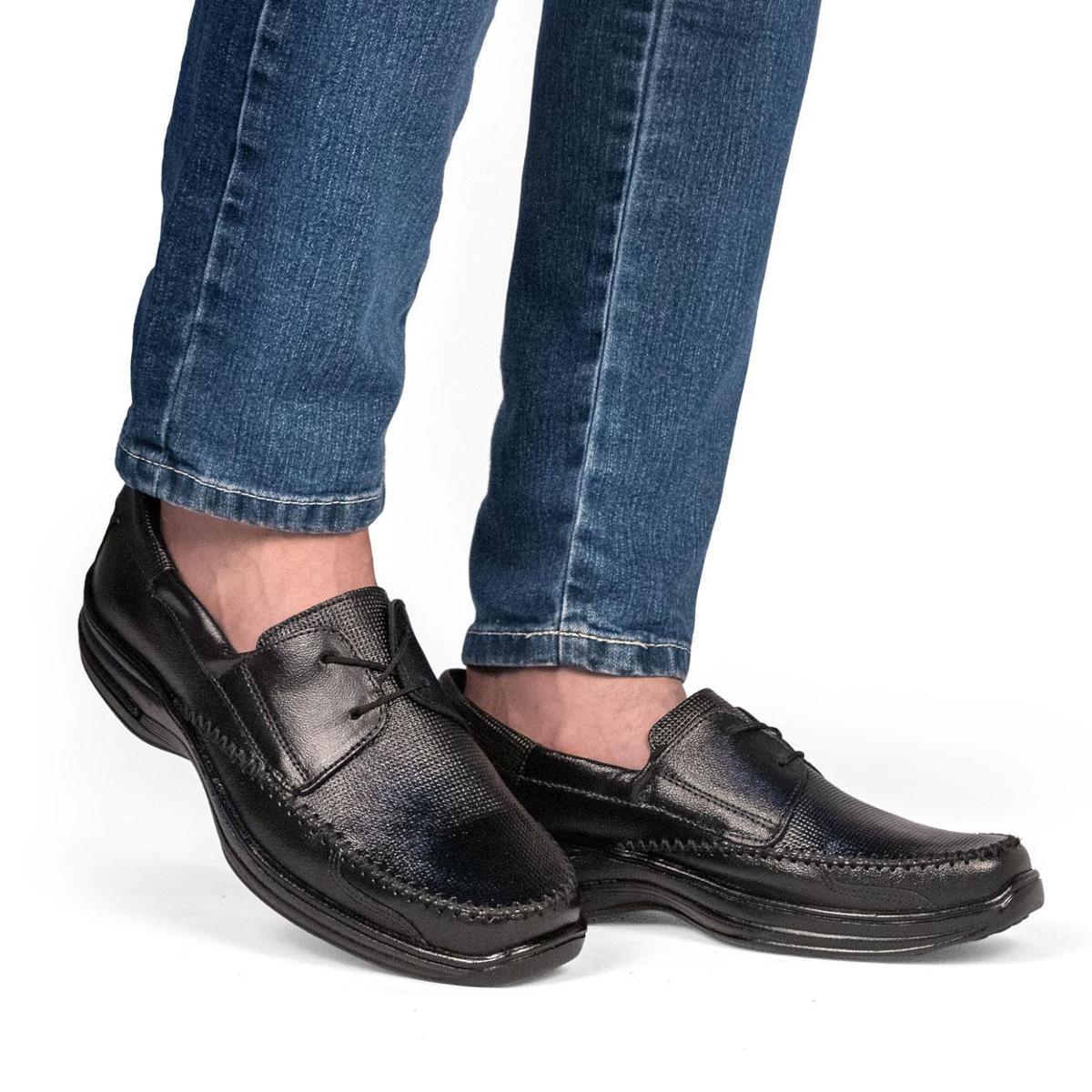 Sapato Mocassim Casual Masculino em Couro Exclusivo Para Usar no Dia-a-Dia  - Preto | Netshoes
