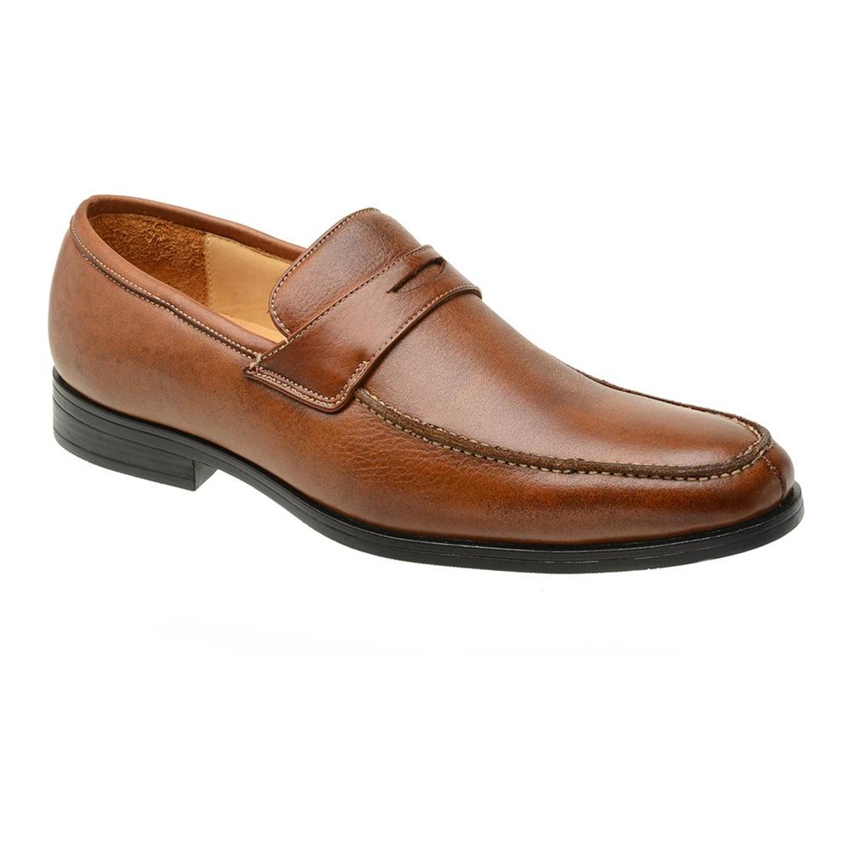 Sapato Mocassim Conforto Masculino Malbork Couro Whisky 60459 | Netshoes