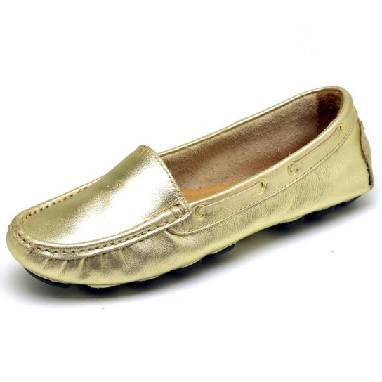 Sapato Mocassim Drive Casual Masculino Couro - Dourado Menor preço em Sapato Mocassim Drive Casual Masculino Couro - Dourado