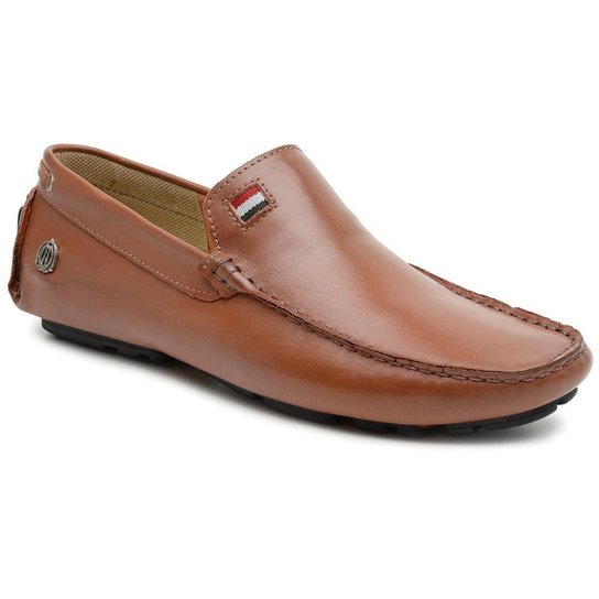 Sapato Mocassim em Couro Masculino Vitara - Marrom Menor preço em Sapato Mocassim em Couro Masculino Vitara - Marrom