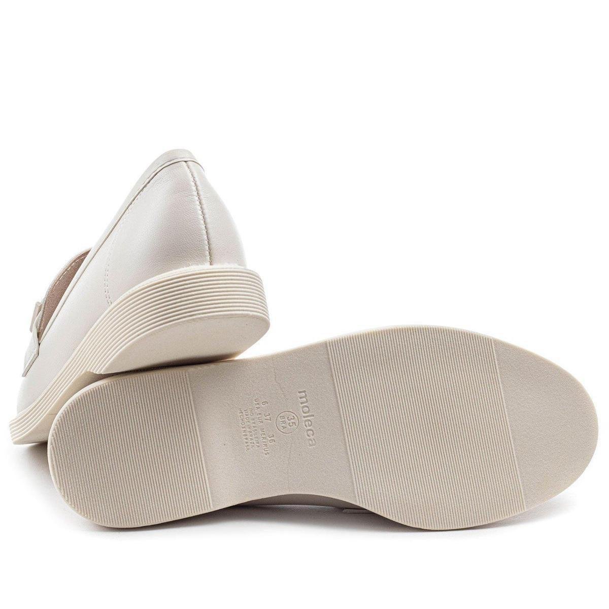 Sapato Mocassim Feminino Moleca Branco Netshoes1
