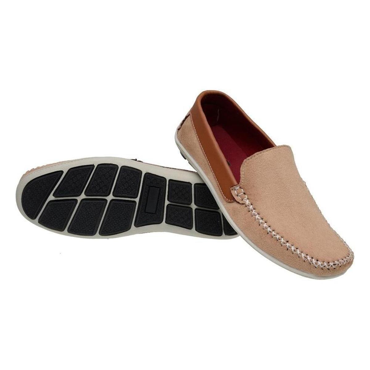 Sapato Mocassim Masculino Couro Costura Macio Casual - Rosa | Netshoes
