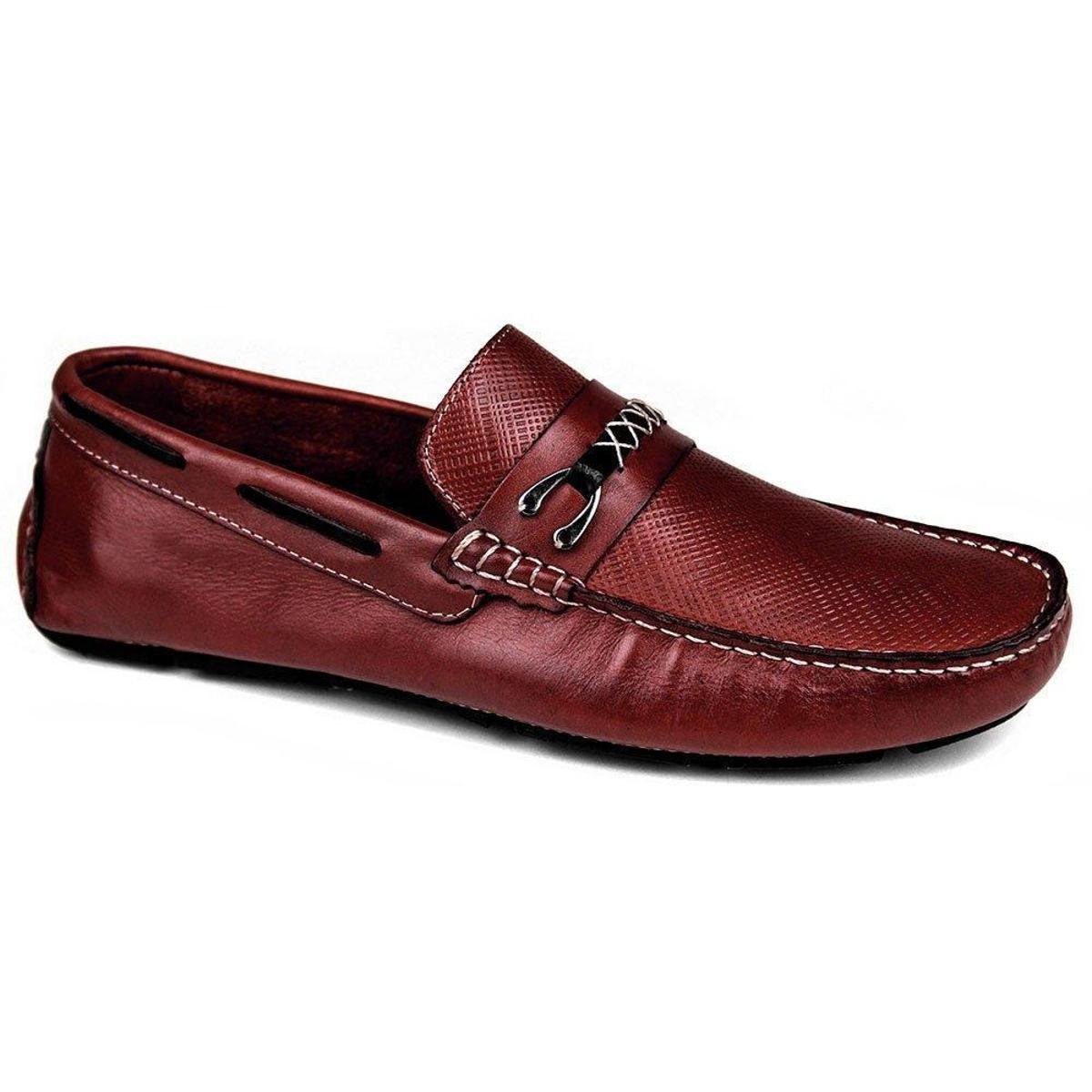 Sapato Mocassim Bordo Masculino - Borges Calçados