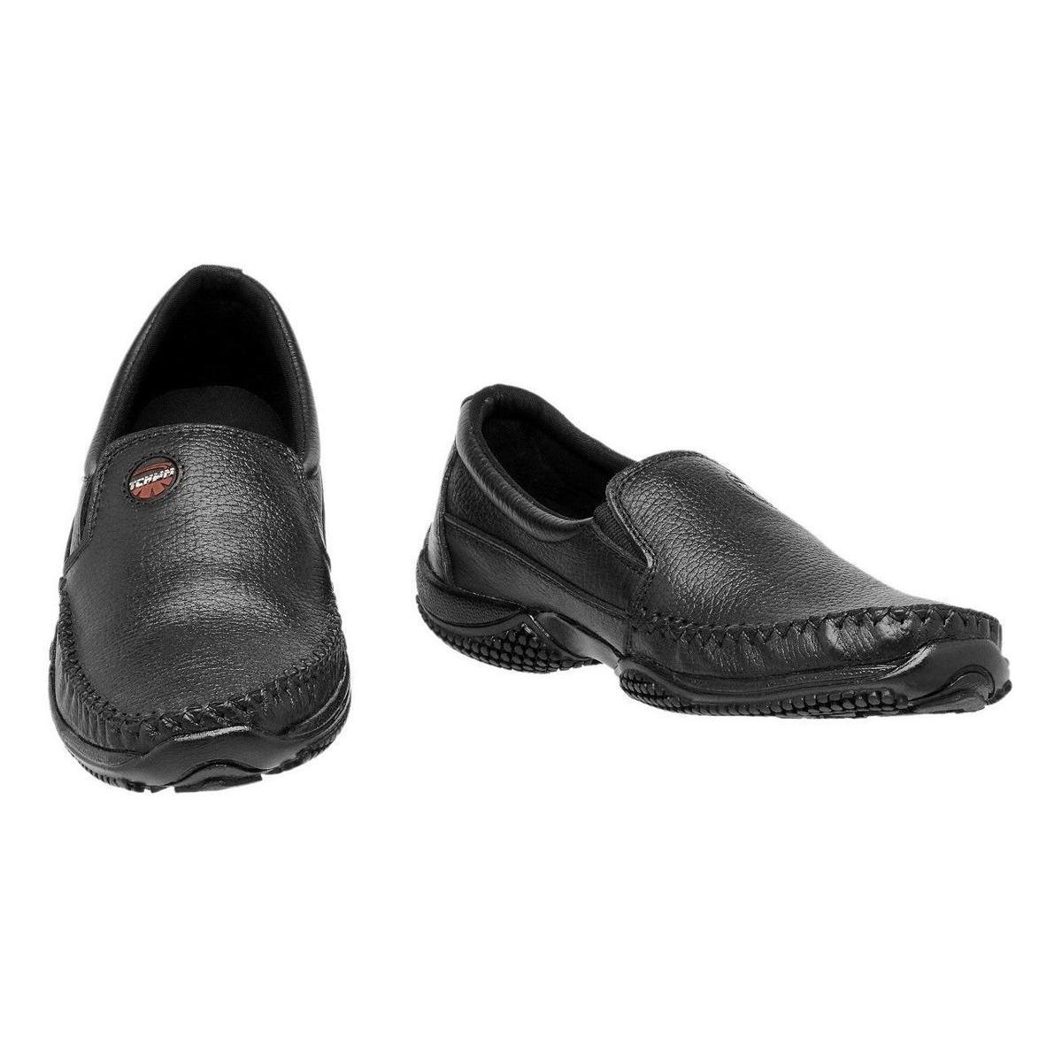 Sapato Mocassim Sapatilha Masculina Tchwm Shoes em Couro - Preto | Netshoes