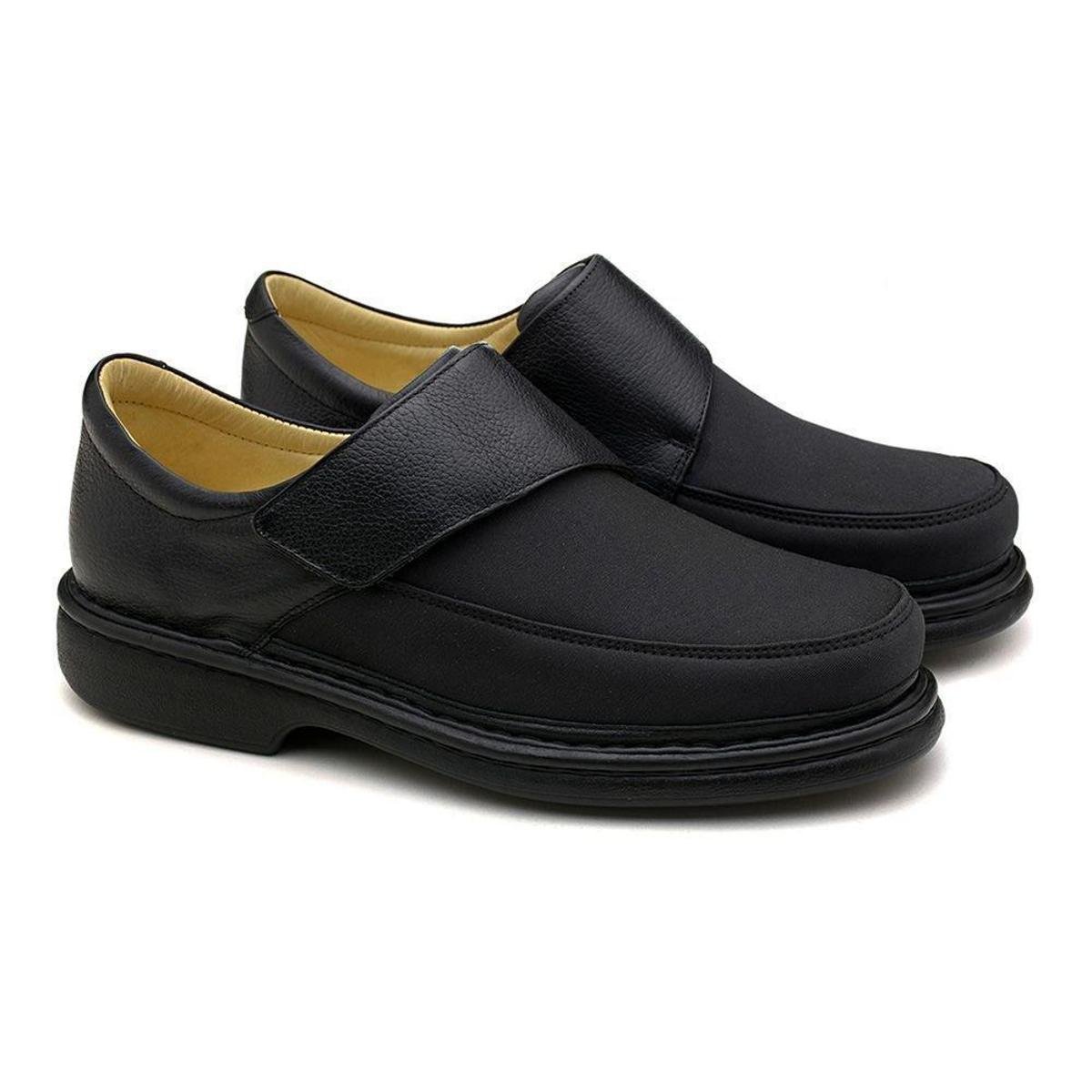 Tenis Ortopedico Masculino Preto Sapato Ortopédico Masculino Couro