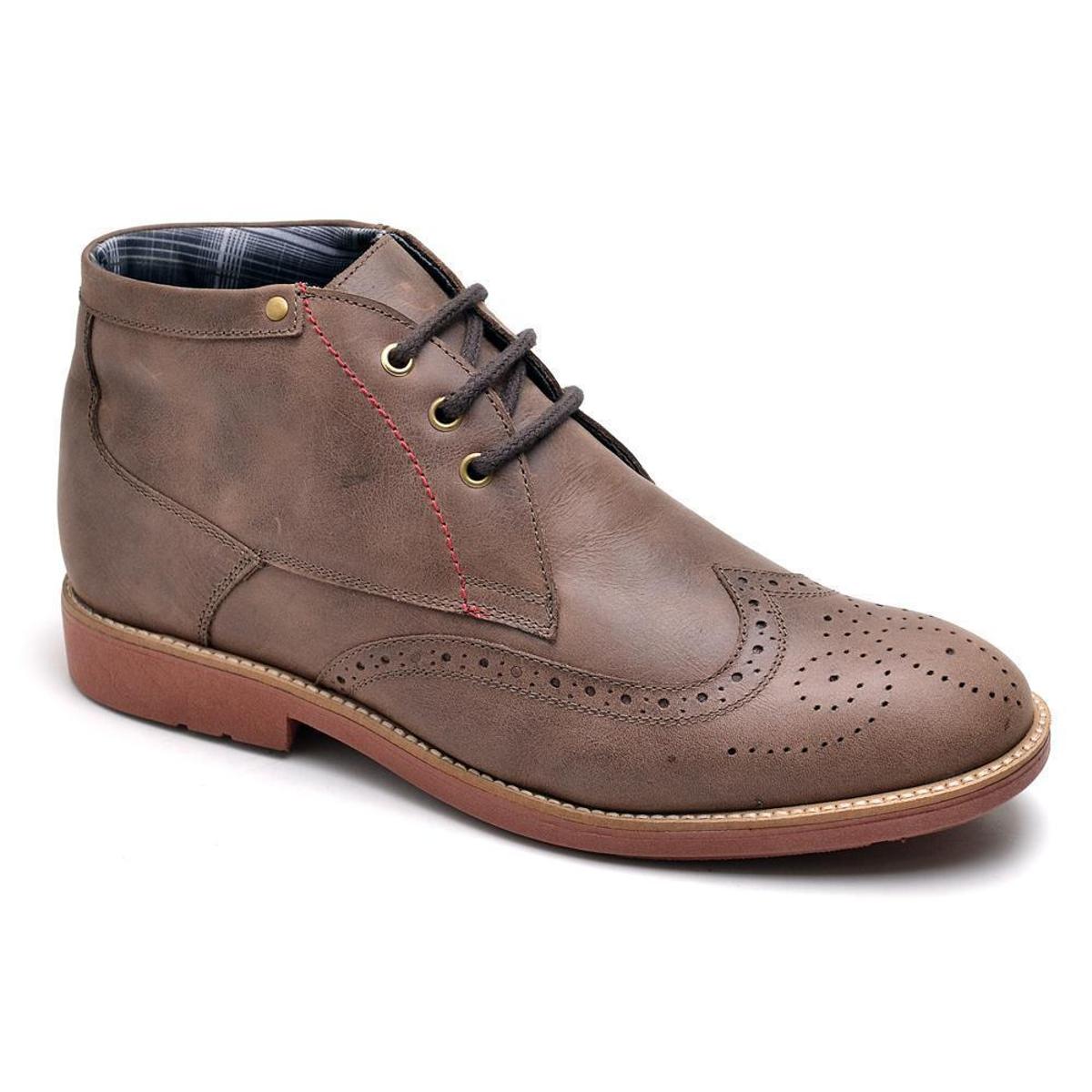 Sapato Oxford Masculino Couro Cadarço Conforto Casual - Marrom | Netshoes