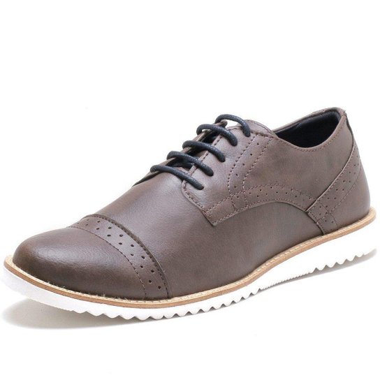 Sapato Oxford Masculino Social Esporte Fino Ingles Marrom - Marrom Menor preço em Sapato Oxford Masculino Social Esporte Fino Ingles Marrom - Marrom