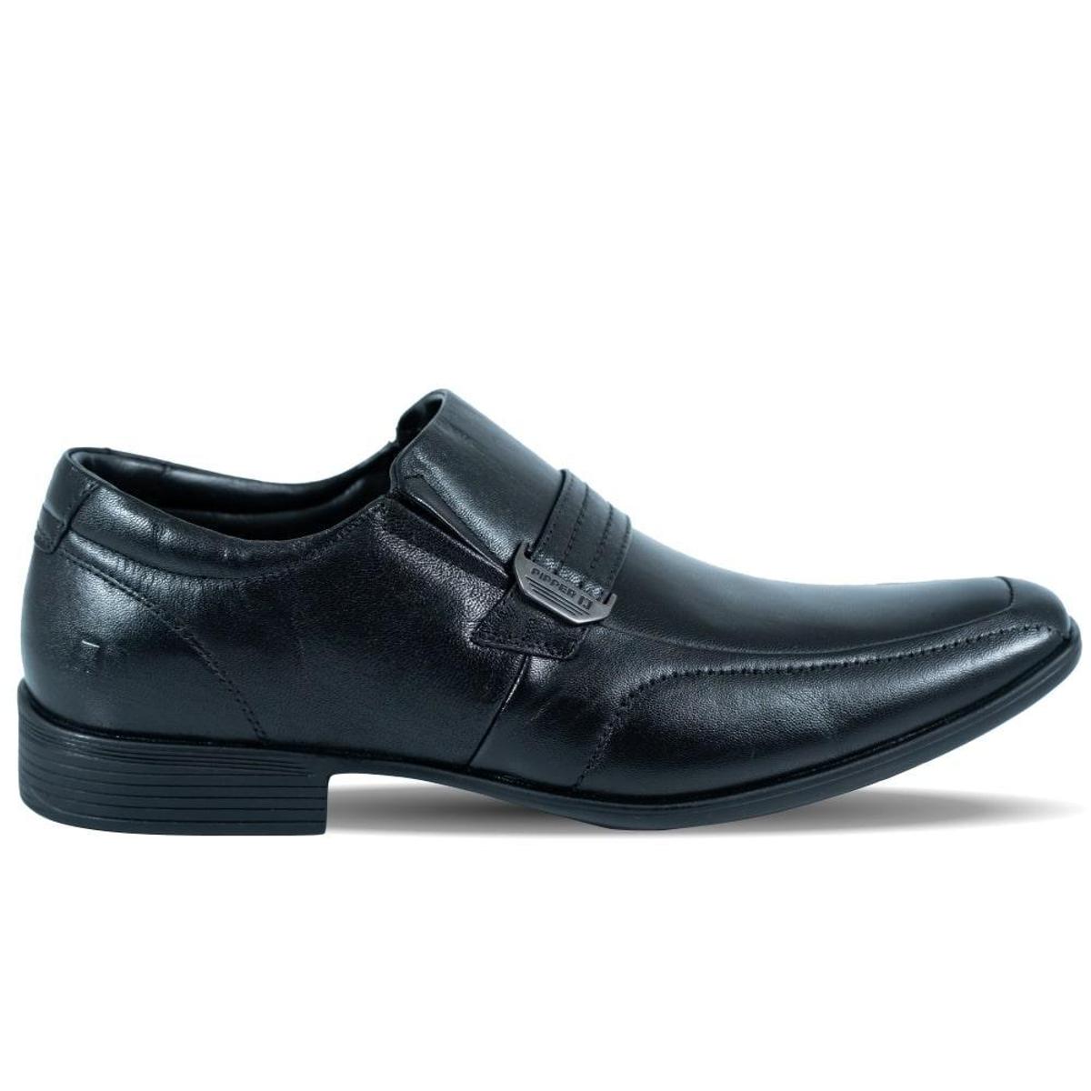 Sapato Pipper Masculino Palmilha Anatômica em Couro Preto - Preto | Netshoes