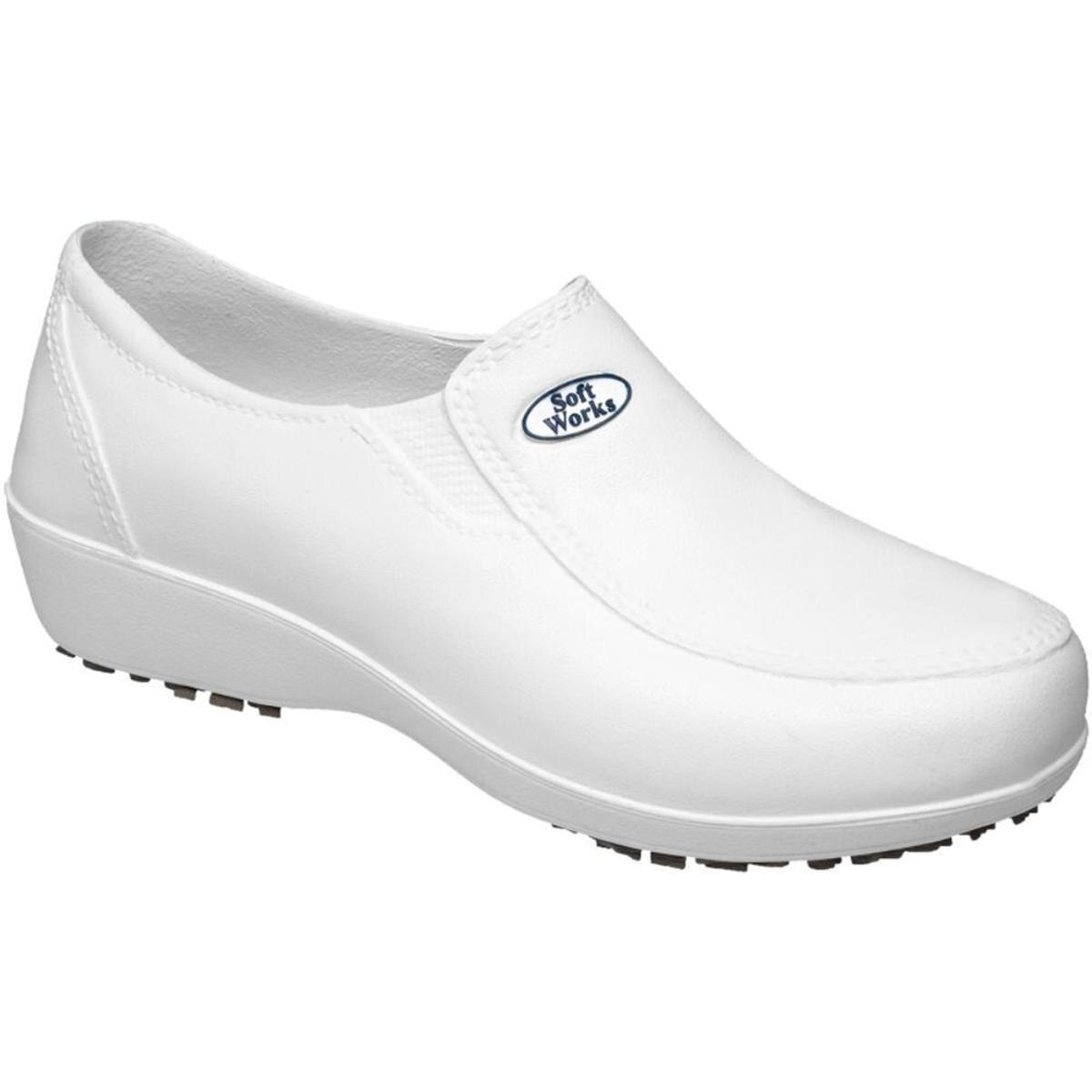 Sapato Profissional Conforto Feminino Basico Calce Facil Antiderrapante -  Branco | Netshoes