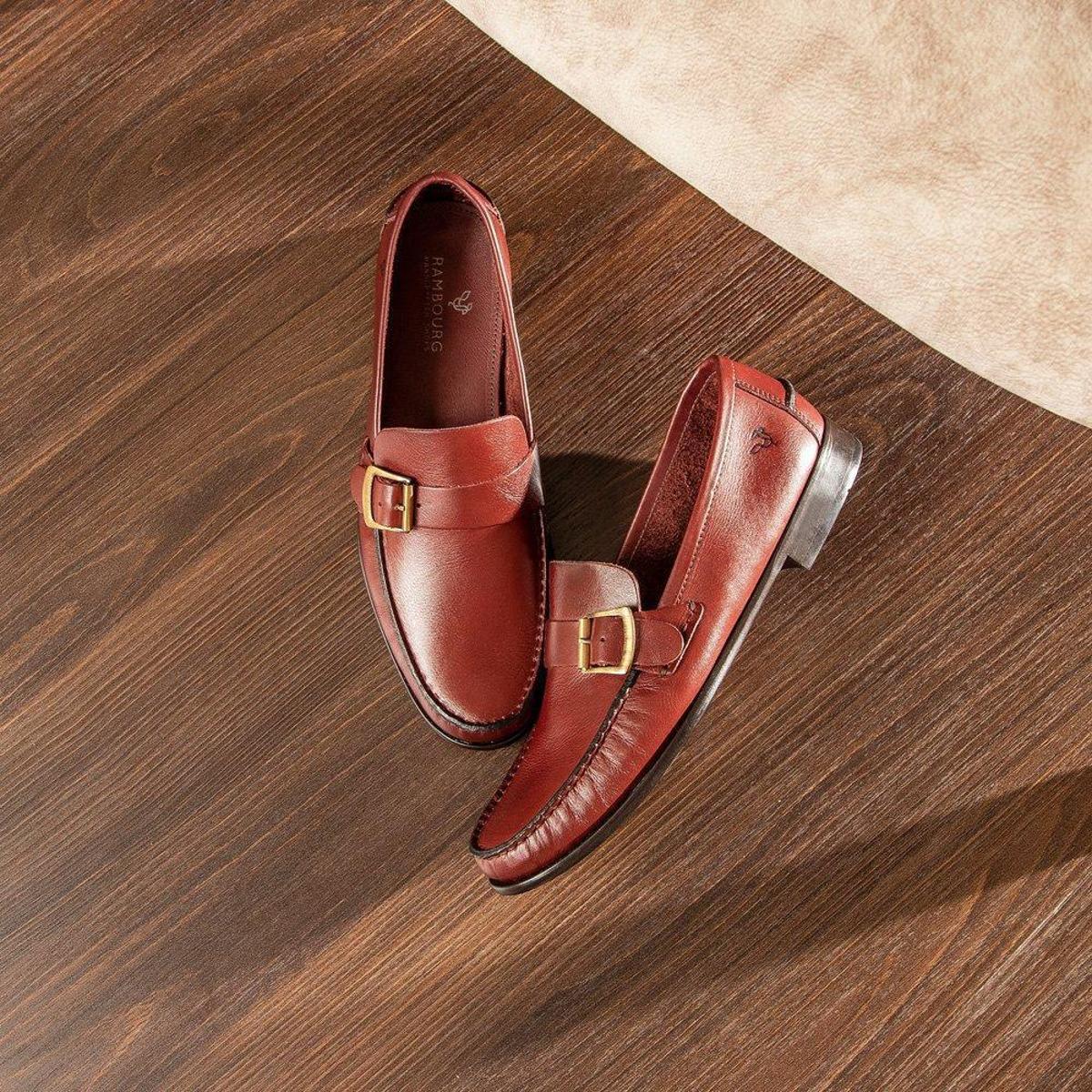 Sapato Rambourg Mocassim Argentino Em Couro Sola De Couro Masculino - Vinho  | Netshoes
