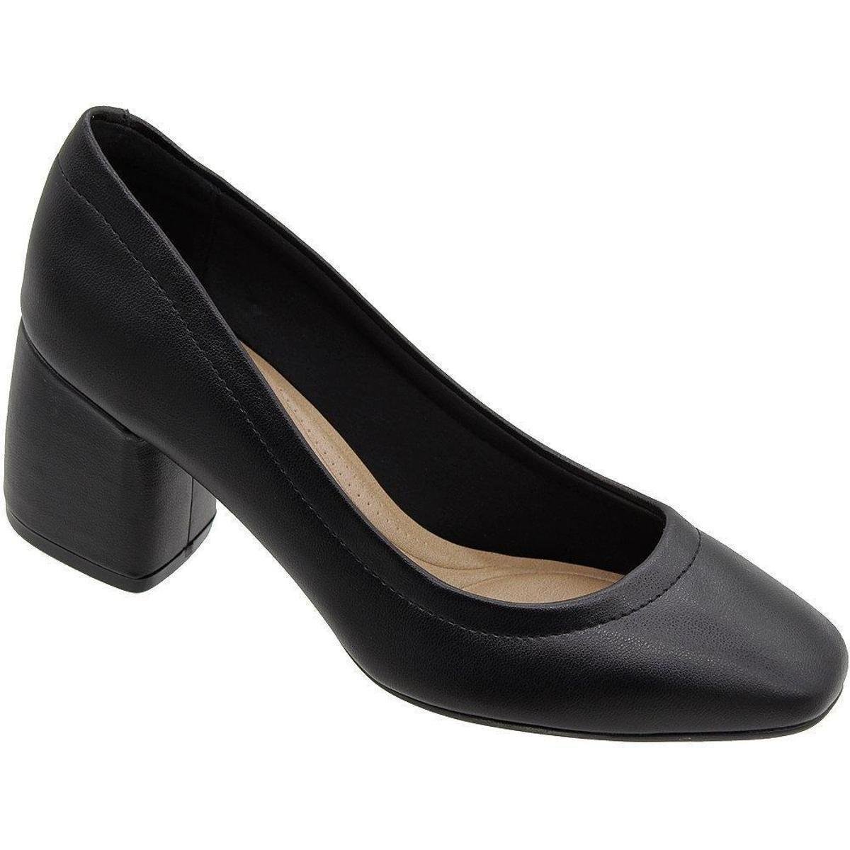 Sapato Scarpin Beira Rio Conforto Bico Quadrado Salto Médio