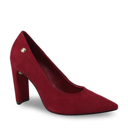 Sapato Scarpin Bottero 317801 Couro Salto Grosso Feminino - Vermelho Menor preço em Sapato Scarpin Bottero 317801 Couro Salto Grosso Feminino - Vermelho