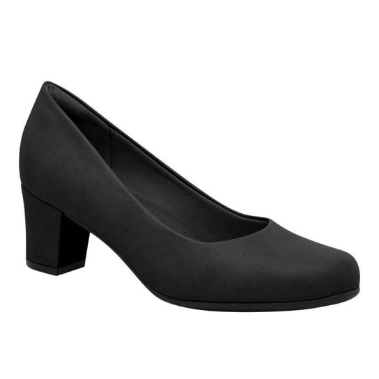 Sapato Scarpin Feminino Salto Conforto Piccadilly 110072 - Preto Menor preço em Sapato Scarpin Feminino Salto Conforto Piccadilly 110072 - Preto