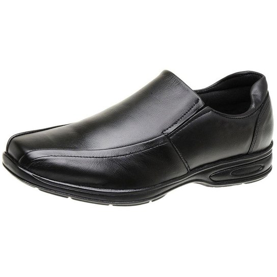 Sapato Social Anti Stress Conforto Couro 5030 - Preto Menor preço em Sapato Social Anti Stress Conforto Couro 5030 - Preto