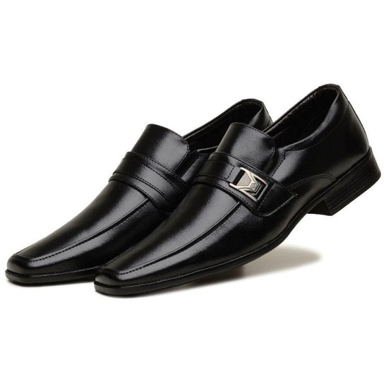 Sapato Social Bico Fino Bertelli Masculino - Preto Menor preço em Sapato Social Bico Fino Bertelli Masculino - Preto