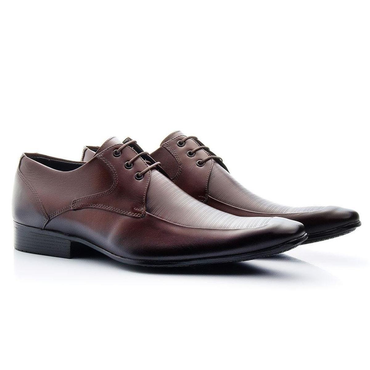 Sapato Social Estilo Italiano Solado em Couro Marrom