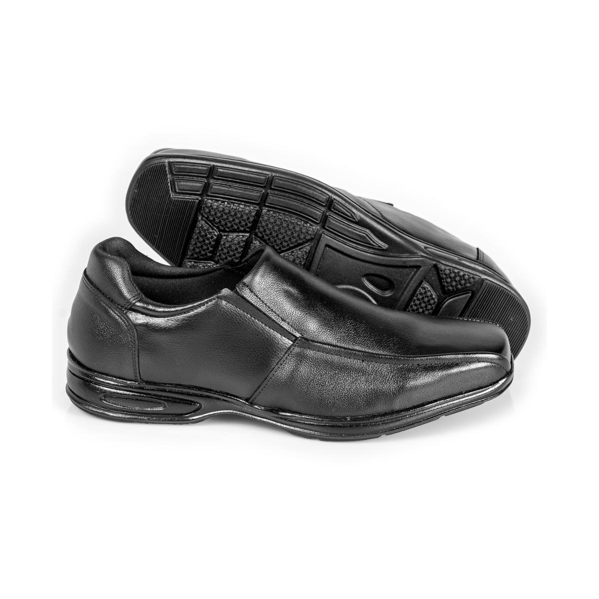 Sapato Social Confort Ortopedico todo em Couro extra confort - Preto |  Netshoes