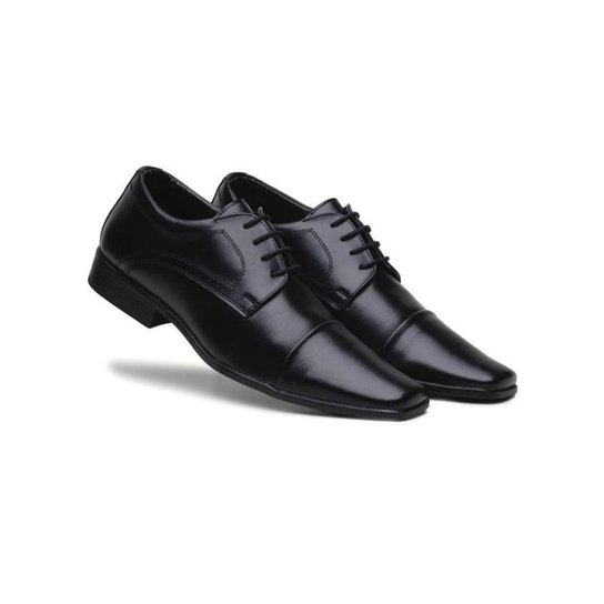 Sapato Social Conforto Amarrar Bertelli 366 - Preto Menor preço em Sapato Social Conforto Amarrar Bertelli 366 - Preto
