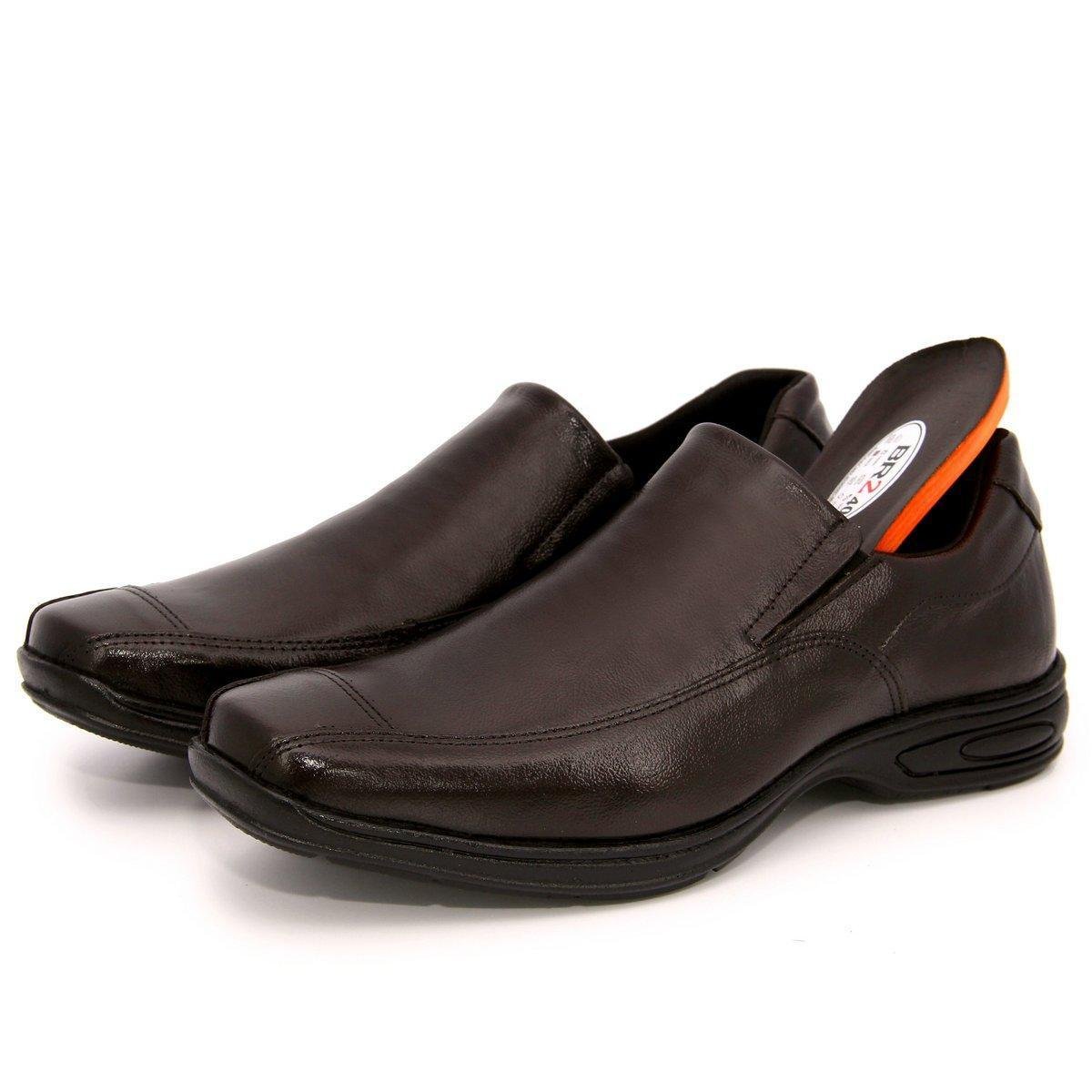 Sapato Masculino De Couro Legitimo Comfort - 8003 Preto