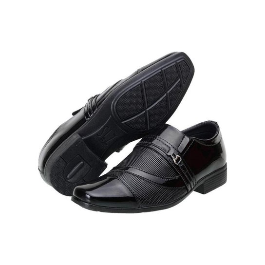Sapato Social em Couro Verniz Masculino Bico Fino Confortavel sola antiderrapante - Preto Menor preço em Sapato Social em Couro Verniz Masculino Bico Fino Confortavel sola antiderrapante - Preto