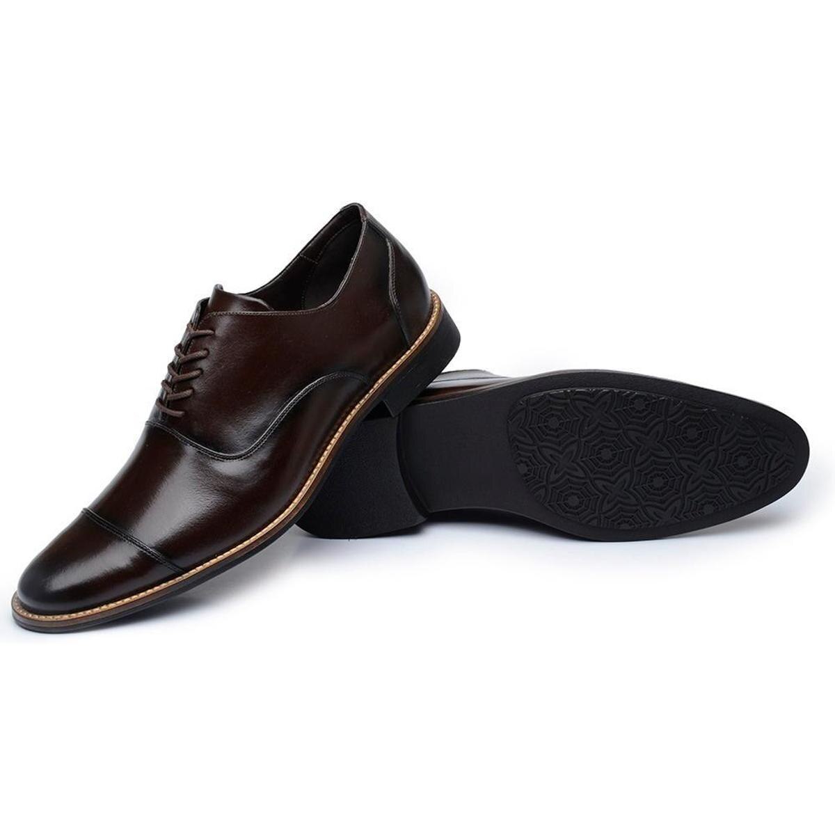 Sapato Social Estilo Italiano Couro Lançamento Stefanello York - Café |  Netshoes